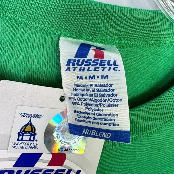 Notre Dame Luck of the Irish FIghting Irish Russell Athletic Graphic Tee Size M - Picture 3 of 14